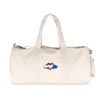 Holland Australia flag heart shape used - Recycled Canvas Sports Bag by Stanley/Stella - natural - Front