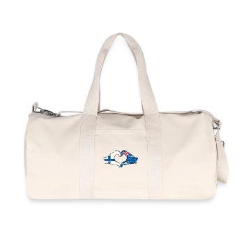 Finnland Australien Flagge Herzform used - Recycelte Canvas-Sporttasche von Stanley/Stella - Naturweiß - Vorne