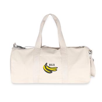 Bananen Stil - BIG B - color - Recycelte Canvas-Sporttasche von Stanley/Stella - Naturweiß - Vorne