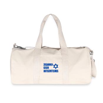 zusammen gegen antisemitismus - Recycelte Canvas-Sporttasche von Stanley/Stella - Naturweiß - Vorne
