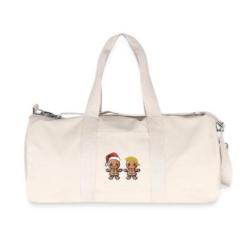 Gingerbread couple - Recycled Canvas Sports Bag by Stanley/Stella - natural - Front