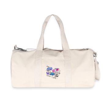 Crazy Street Graffiti on Brick Wall - Recycled Canvas Sports Bag by Stanley/Stella - natural - Front