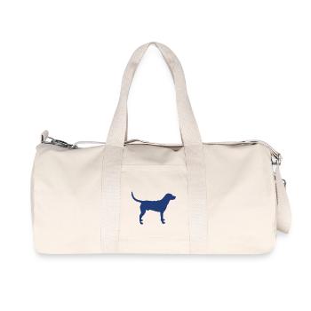 Labrador Dog – deep blue – sua - Recycled Canvas Sports Bag by Stanley/Stella - natural - Front