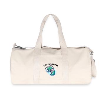 Sleepysaurus Official Sleep Outfit Sleep Shirt - Recycled Canvas Sports Bag by Stanley/Stella - natural - Front