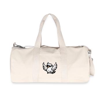 Taube Vogel Comic Cool - Recycelte Canvas-Sporttasche von Stanley/Stella - Naturweiß - Vorne