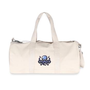 Bande dessinée Octopus - Sac de sport en toile recyclée Stanley/Stella - blanc naturel - Devant