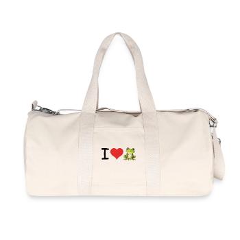 J’adore les grenouilles - Frog Memes - Sac de sport en toile recyclée Stanley/Stella - blanc naturel - Devant