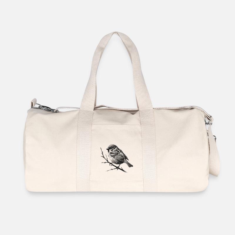 Spatz - Recycelte Canvas-Sporttasche von Stanley/Stella - Naturweiß