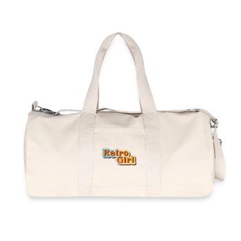 Retro Girl – 70s Vibes & Nostalgia - Recycled Canvas Sports Bag by Stanley/Stella - natural - Front