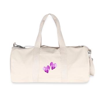 Herzen Verliebt Valentinstag - Recycelte Canvas-Sporttasche von Stanley/Stella - Naturweiß - Vorne