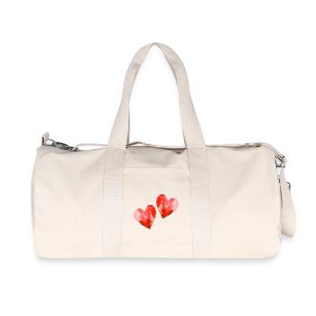 Coeurs en amour Mariage Saint-Valentin - Sac de sport en toile recyclée Stanley/Stella - blanc naturel - Devant