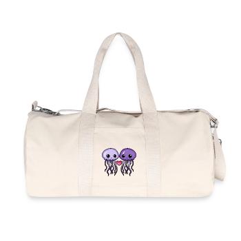 Jellyfish Couple Valentine's Day - Recycled Canvas Sports Bag by Stanley/Stella - natural - Front