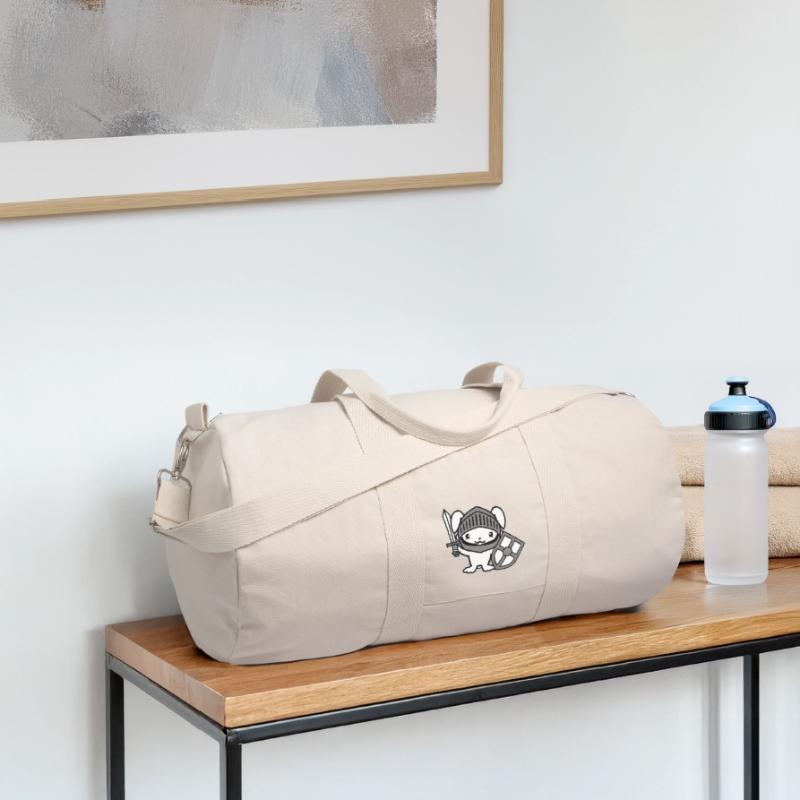 Rabbit Knight Sword Shield Armor Helmet Castle Hero Recycled Canvas Sports Bag by Stanley/Stella