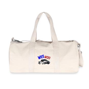 police car wee woo Design for a correctional - Recycled Canvas Sports Bag by Stanley/Stella - natural - Front