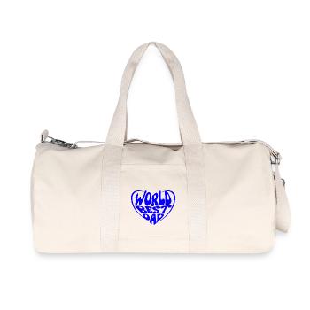 World’s Best Dad – One of a Kind - Recycled Canvas Sports Bag by Stanley/Stella - natural - Front