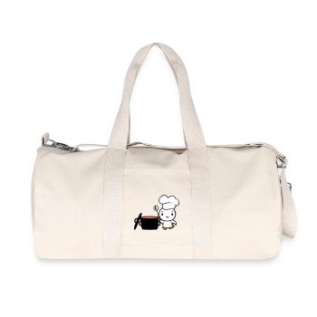 Bird Chef Cooking Pot Duck Delicious Hunger Food - Recycled Canvas Sports Bag by Stanley/Stella - natural - Front