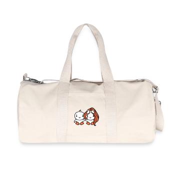 2 Birds Lady Woman Man Couple Love In Love Sweet - Recycled Canvas Sports Bag by Stanley/Stella - natural - Front