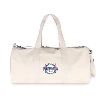 Vacances Barcelone 2025 - Sac de sport en toile recyclée Stanley/Stella - blanc naturel - Devant