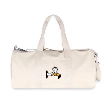 Geier Aasfresser Vogel lustig Geiern Aasgeier Spaß - Recycelte Canvas-Sporttasche von Stanley/Stella - Naturweiß - Vorne
