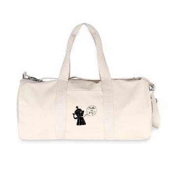 Kaffee ist fertig (Kontur) - Recycelte Canvas-Sporttasche von Stanley/Stella - Naturweiß - Vorne