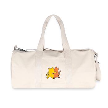 Cat Friends Yellow Oranges - Recycled Canvas Sports Bag by Stanley/Stella - natural - Front