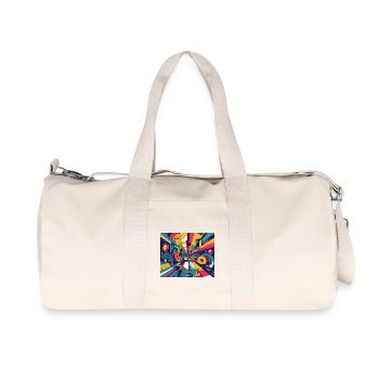 Optische Täuschung - Recycelte Canvas-Sporttasche von Stanley/Stella - Naturweiß - Vorne