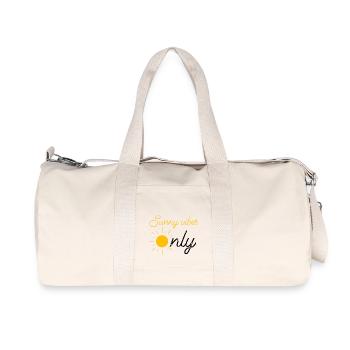Sunny Days Only, summer holidays - Recycled Canvas Sports Bag by Stanley/Stella - natural - Front