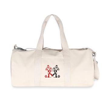 Fussball Verein Team - Recycelte Canvas-Sporttasche von Stanley/Stella - Naturweiß - Vorne