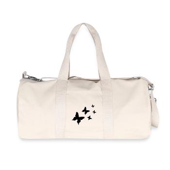 Schmetterlinge - Recycelte Canvas-Sporttasche von Stanley/Stella - Naturweiß - Vorne