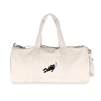 Silhouette de plongeur Plongée - Sac de sport en toile recyclée Stanley/Stella - blanc naturel - Devant