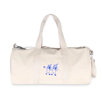 2 Unicorns Dabbing Dab Dance Party Pose Gesture Team - Recycled Canvas Sports Bag by Stanley/Stella - natural - Front