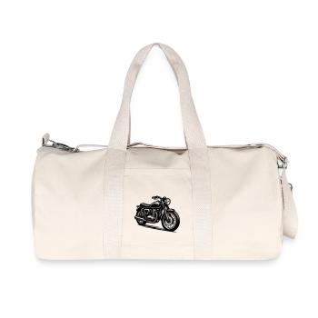 Moto Ancienne - Sac de sport en toile recyclée Stanley/Stella - blanc naturel - Devant