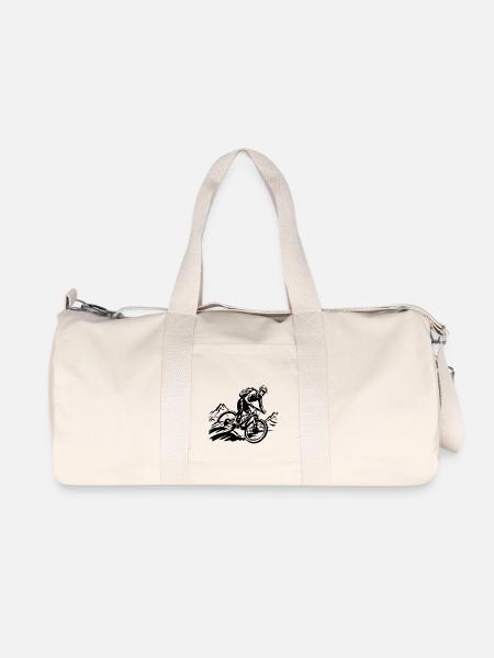 Mountainbiker Mountainbike - Recycelte Canvas-Sporttasche von Stanley/Stella - Naturweiß