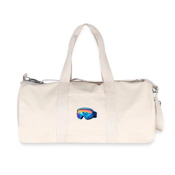 Colorful ski goggles Stylish winter sports design - Recycled Canvas Sports Bag by Stanley/Stella - natural - Front