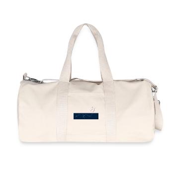 Lines Butterfly on Midnight Blue - Recycled Canvas Sports Bag by Stanley/Stella - natural - Front
