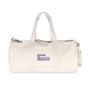 Segeln lustiger Spruch für Segler - Recycelte Canvas-Sporttasche von Stanley/Stella - Naturweiß - Vorne