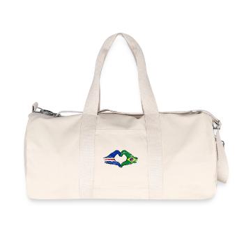 Drapeau du Cap-Vert Brésil mains en forme de cœur utilisées - Sac de sport en toile recyclée Stanley/Stella - blanc naturel - Devant