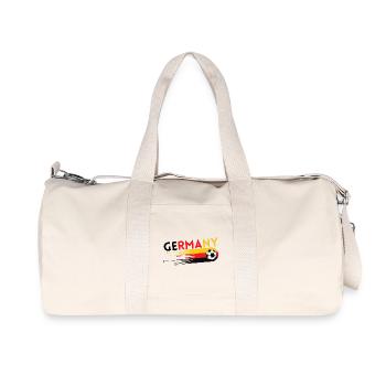 Germany German Football Soccer Ball Travel Retro - Sac de sport en toile recyclée Stanley/Stella - blanc naturel - Devant
