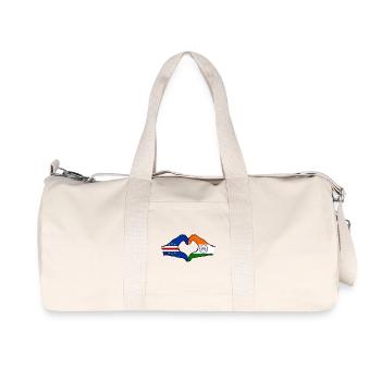 Cape Verde India Flag Hands Heart Shape - Recycled Canvas Sports Bag by Stanley/Stella - natural - Front