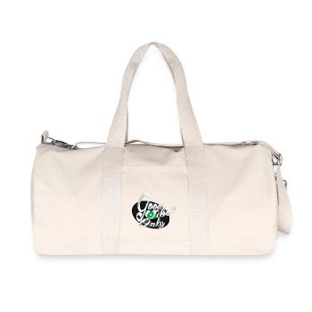 Nur gute Vibes - Recycelte Canvas-Sporttasche von Stanley/Stella - Naturweiß - Vorne