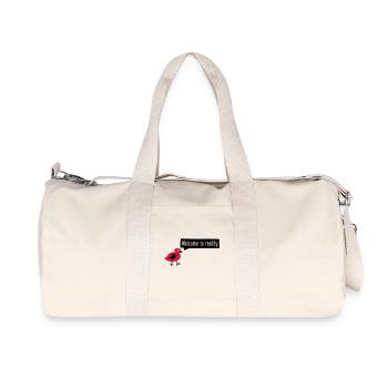 lustig - Recycelte Canvas-Sporttasche von Stanley/Stella - Naturweiß - Vorne