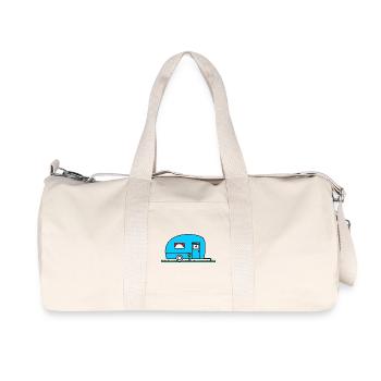 caravan. winnow. CAMPING CAR. camping. summer. humor. - Recycled Canvas Sports Bag by Stanley/Stella - natural - Front