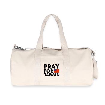 Pray for taiwan - Recycelte Canvas-Sporttasche von Stanley/Stella - Naturweiß - Vorne