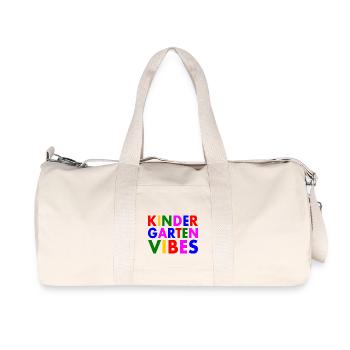 kindergarten vibes - Sac de sport en toile recyclée Stanley/Stella - blanc naturel - Devant