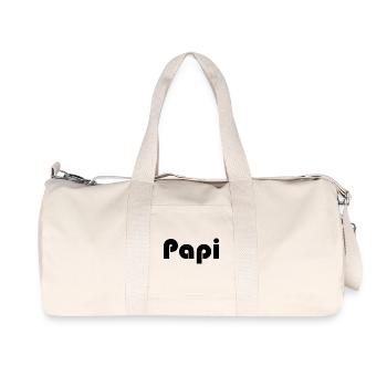 PAPI. PAPY. FÊTE DES PÈRES. BONNE FÊTE PAPI - Sac de sport en toile recyclée Stanley/Stella - blanc naturel - Devant
