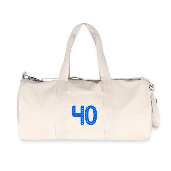 40. 40 YEARS. 40th ANNIVERSARY. 40TH ANNIVERSARY. - Recycled Canvas Sports Bag by Stanley/Stella - natural - Front
