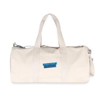 Östermalm Stockholm gestapelt - Recycelte Canvas-Sporttasche von Stanley/Stella - Naturweiß - Vorne