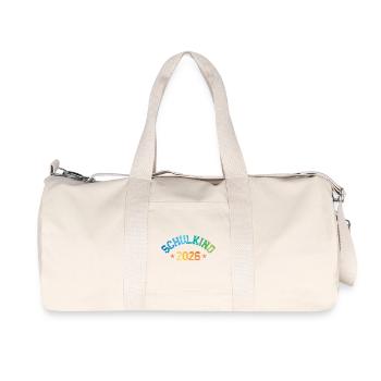 School Child 2026 School Enrollment College Leotard - Recycled Canvas Sports Bag by Stanley/Stella - natural - Front