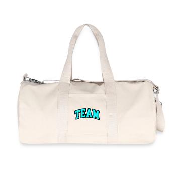 Lettrage d’équipe - Sac de sport en toile recyclée Stanley/Stella - blanc naturel - Devant