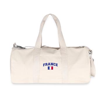 Frankreich Fan - Recycelte Canvas-Sporttasche von Stanley/Stella - Naturweiß - Vorne